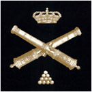 Emblema del Arma de Artiller�a Espa�ola (gran vinculaci�n con la Agrupaci�n de San Juan a trav�s del Regimiento de Artiller�a Antia�rea n� 73 con guarnici�n en Cartagena)