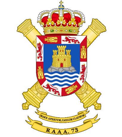 Escudo de Regimiento de Artiller�a Antia�rea n� 73, el Regimiento m�s moderno de Espa�a en su especialidad (Vinculado a la Agrupaci�n de San Juan)