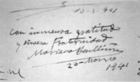 Firma de Don Mariano Benlliure y Gil en el Libro de Oro de la Cofradía California en 26 de marzo de 1941