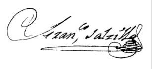 Firma del imaginero Don Francisco Salzillo Alcaraz
